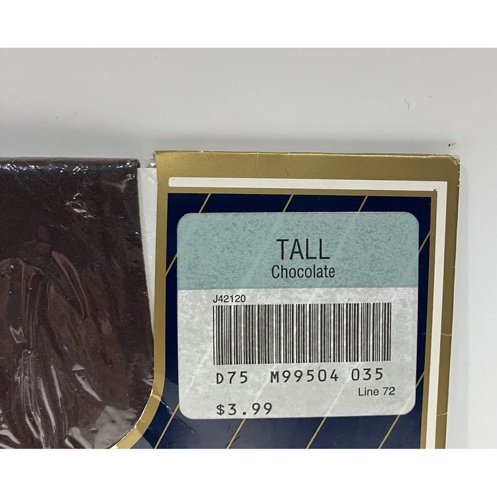 SEARS Nice Touch Opaque Soft Sueded Microfber Pantyhose Tall Chocolate Vtg NIP
